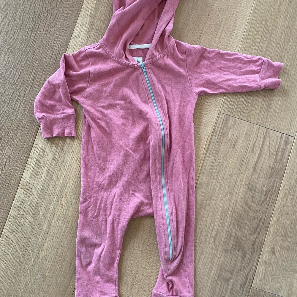 Mini Mioche Pink Cloud Biker Romper 3-6m